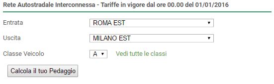 pedaggio