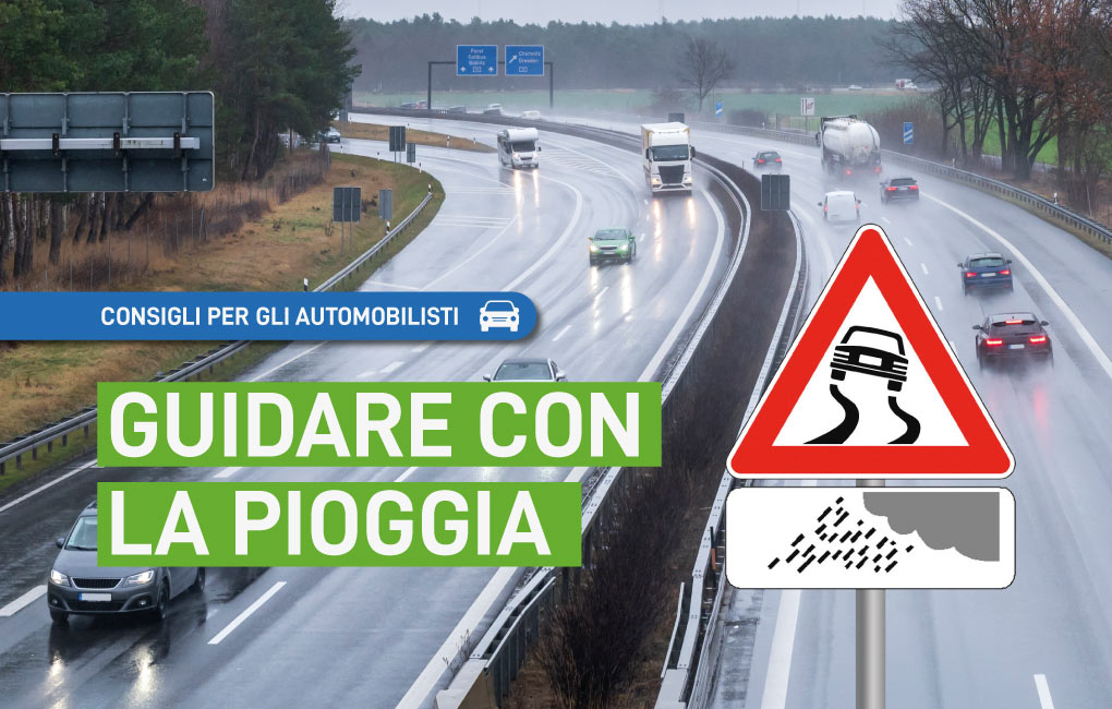 Pioggia: pavimentazione drenante e consigli di guida
