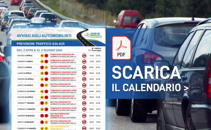 Previsioni di traffico: calendario fino al 3 giugno