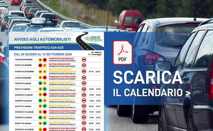 Previsioni di traffico: il calendario fino a settembre