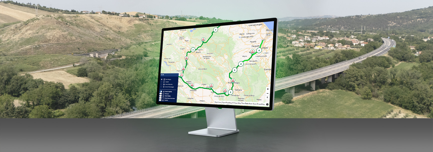 A24 e A25, un viaggio sempre più informato e coinvolgente con le mappe interattive